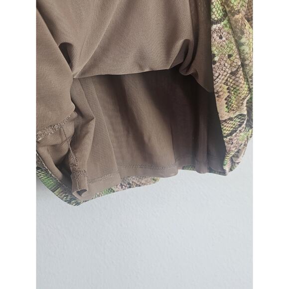 Dundas x Revolve Natasha Mini Dress Medium Snake Print Cut-Out Mesh Lined - Picture 14 of 16